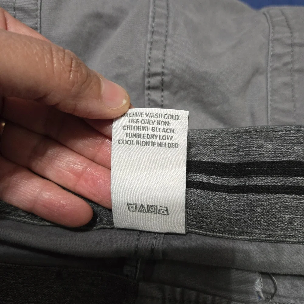 Member's Mark Pants Mens 40x32 Gray Mason 5 Pocket Straight Fit Stretch Chino